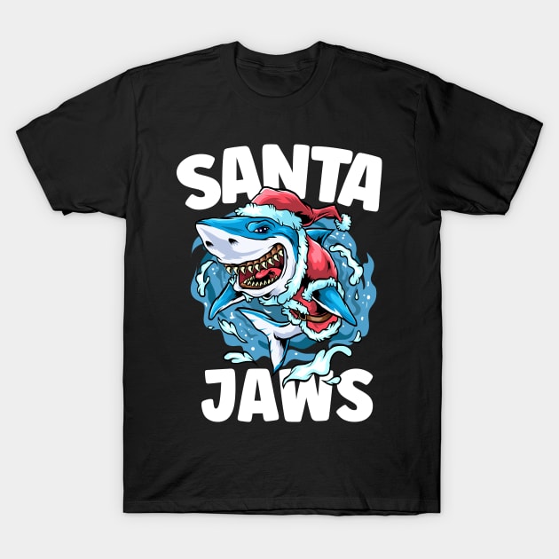 Santa Jaws - Christmas T-Shirt by BDAZ